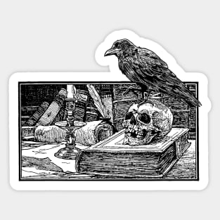 Vintage Books and Bird Sticker